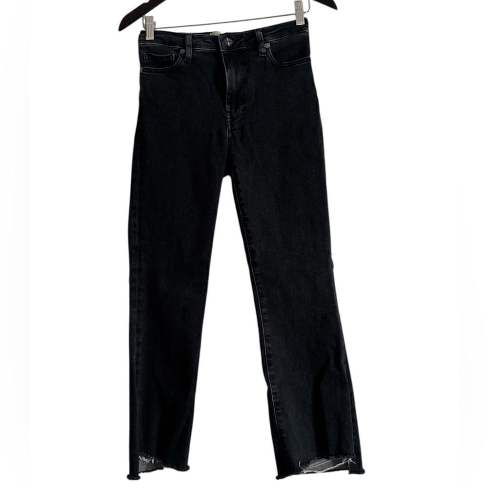 Frame Denim Women's Le Crop mini Boot Black Jeans EUC - Picture 1 of 9